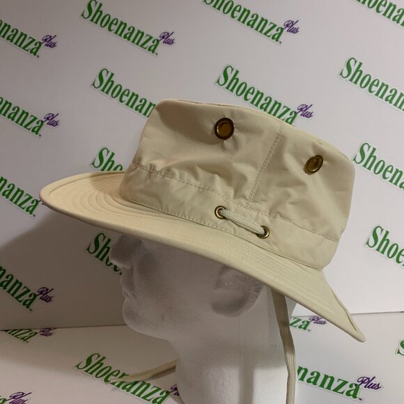 Tilley Endurables Hat Brim Self Tie Pocket Beige Khaki Sun Boonie Cap 7 5/8 - Picture 3 of 10